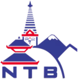 The logo of the Nepal Tourism Board of Nepal